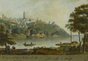 Vue de la laure des grottes de Kiev et de Podil, début du 19e siècle