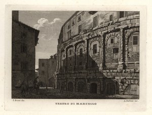 Vue du Théâtre de Marcellus, Rome