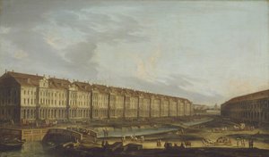 Vue du Bâtiment des Douze Collèges à Saint-Pétersbourg, Milieu du XVIIIe siècle