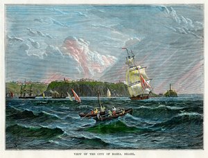 Vue de la ville de Bahia, Brésil, vers 1880