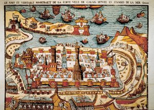 Vue de la ville de Calais en 1538