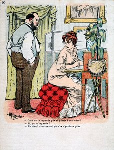 Carte postale française vintage, vers 1900