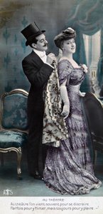 Carte postale française vintage, vers 1900