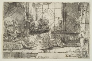 Vierge et enfant avec le chat : et Joseph à la fenêtre, 1654