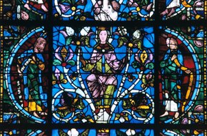 Vierge et prophètes, vitrail, cathédrale de Chartres, France - Unbekannt