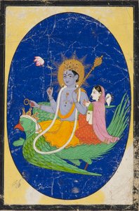 Vishnu et sa consort montés sur Garuda, 19ème siècle - Unbekannt