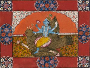 Vishnu sur Garuda, début du 19e siècle