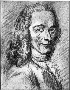 Voltaire, écrivain, essayiste, déiste et philosophe des Lumières françaises, XVIIIe siècle