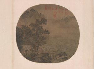 Attendre dans un pavillon pour un bateau, dynastie Ming, XVe-XVIe siècle