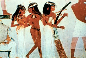 Peinture murale, détail, groupe de musiciens, tombe de Nakht, Thèbes - Unbekannt