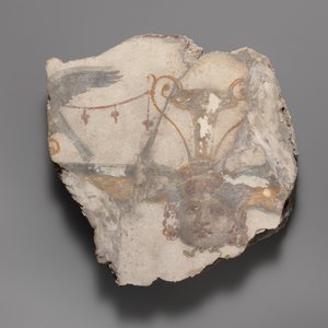 Fragment de peinture murale avec masque de Gorgone, vers 14-68 apr. J.-C. - Unbekannt