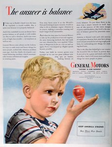 Publicité en temps de guerre pour General Motors, 1944