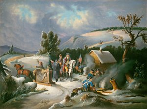 Washington à Valley Forge, milieu du 19e siècle