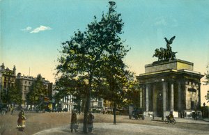 Wellington Arch, entrée du Green Park, Londres, vers 1915