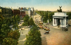 Wellington Arch et Quadriga, Londres, vers 1915