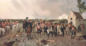 La marche de Wellington de Quatre Bras à Waterloo, 1815, vers 1878, vers 1902