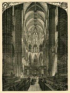 Abbaye de Westminster : Intérieur du chœur, 1881