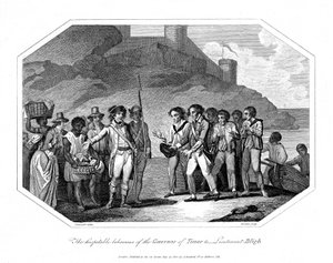 William Bligh, officier de la marine britannique reçu par le gouverneur de Timor, 14 juin 1789, 1802 - Unbekannt