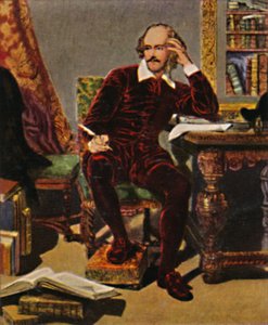 William Shakespeare 1564-1616 - Peinture de J. Faed, 1934