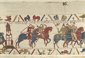 Guillaume mène son armée contre le duc Conan de Bretagne, Tapisserie de Bayeux