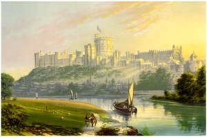 Château de Windsor, Berkshire, résidence royale, vers 1880