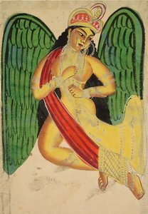 Apsara ailée avec une corne