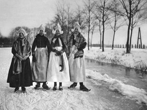 Hiver, Volendam, Pays-Bas, vers 1934