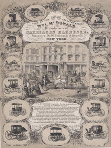 Wm. L. McDonald, fabricants de harnais de voiture & Co. Repository, No. 26 Beekman & 1..., 1852-86