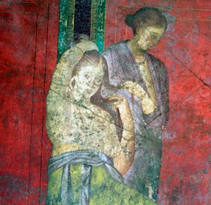 Femme se faisant coiffer par une servante, 1er siècle av. J.-C.