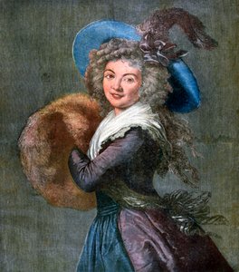 Femme avec un manchon en fourrure - Unbekannt