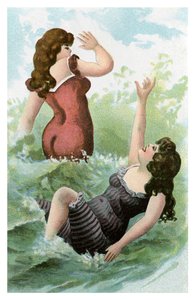 Femmes se baignant, début du 20e siècle