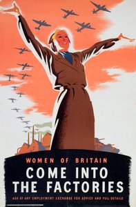 Femmes de Grande-Bretagne, venez dans les usines, vers 1940