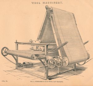 Machinerie de laine : Machine à laine Ferrabee & Co. - Unbekannt
