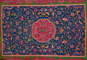 Tapis en laine, enrichi de fil d