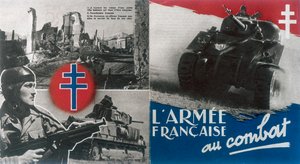 Seconde Guerre mondiale : Affiche de propagande de la France libre vers 1942-1944
