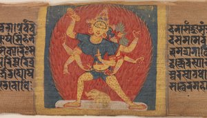 Déesse Tara Marichi à huit bras et trois visages en colère..., ca. 1090