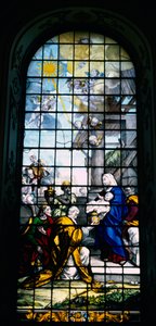 Adoration des mages, peinture sur verre par Joshua Price, 1719 - Unbekannt Unbekannt