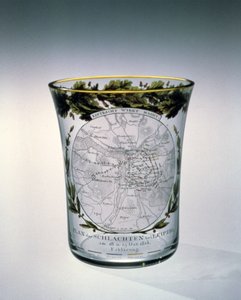 Gobelet soufflé, teinté et émaillé décoré par Samuel Mohn, 1813-14 - Unbekannt Unbekannt