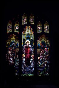 Christ avec les petits enfants par Tiffany, 1902 (fenêtre entière)