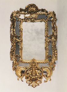 Miroir doré sculpté de George II, milieu du 18e siècle - Unbekannt Unbekannt