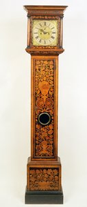 Horloge à long boîtier géorgienne avec boîtier en marqueterie, 18ème siècle - Unbekannt Unbekannt
