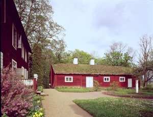 Atelier à toit de gazon à la maison de Carl Linnaeus, Hammarby, Uppsala, Suède