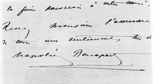Écriture et Signature de Napoléon Bonaparte (1769-1821)