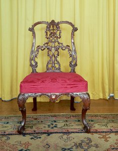 Chaise à dossier ruban en acajou de design Chippendale - Unbekannt Unbekannt
