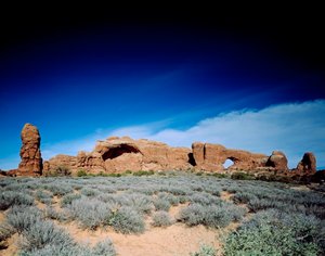 Fenêtre nord et Park Avenue, Arches National Park, Utah