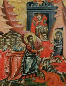 Résurrection de Lazare, icône grecque d