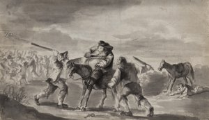 Voyageur agressé, peut-être Hudibras de Samuel Butler, c.1790 - Unbekannt Unbekannt