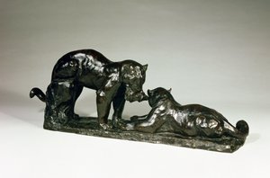 Deux jaguars par Rembrandt Bugatti
