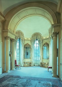 Vue de la salle de la fenêtre en arc, Palais de Blenheim, Oxfordshire