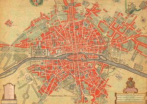 Carte de Paris du 18e siècle, France - Unbekannter Künstler